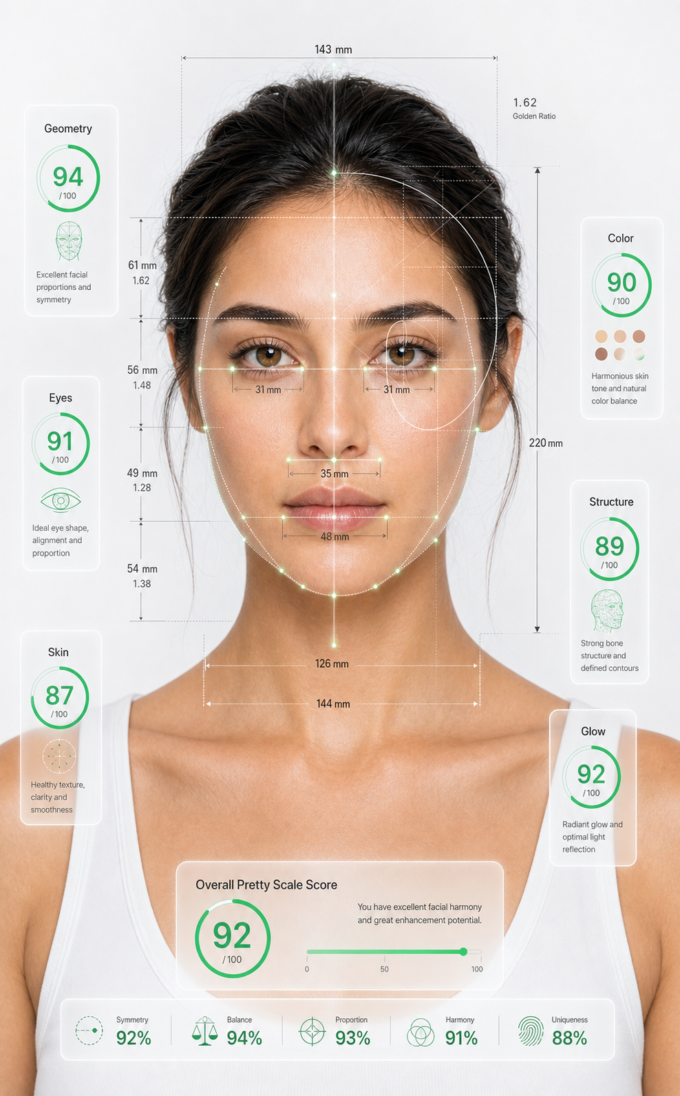 Facial analysis diagram